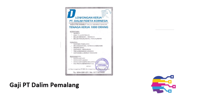 Gaji PT Dalim Pemalang